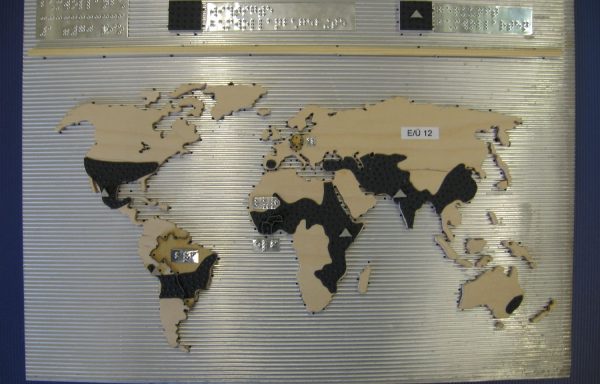 Weltkarte-Baumwollanbau 1 : 70 Mio.